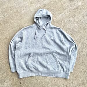 Nike Swoosh Logo Embroidered Grey Hoodie